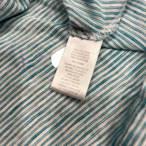 Cupio Women’s Striped Tie Front Short Sleeve T Shirt Size Medium - Picture 8 of 11